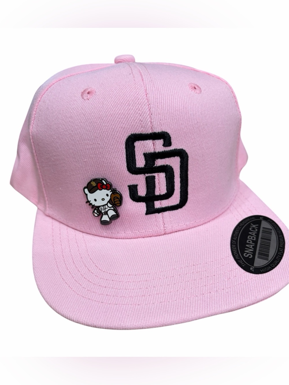 Hello Kitty x San Diego Pink Snapback Hat San Diego padres hat new SD SnapBack